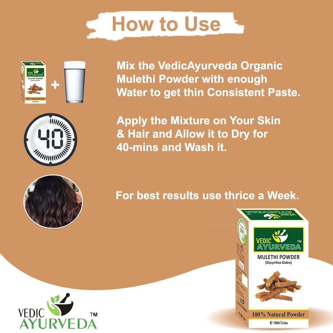 Mulethi Powder For Skin - 100% Natural - Vedicayurvedas