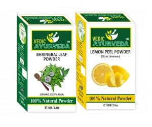 Bhringraj and lemon peel powder