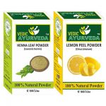 henna and lemon peel powder
