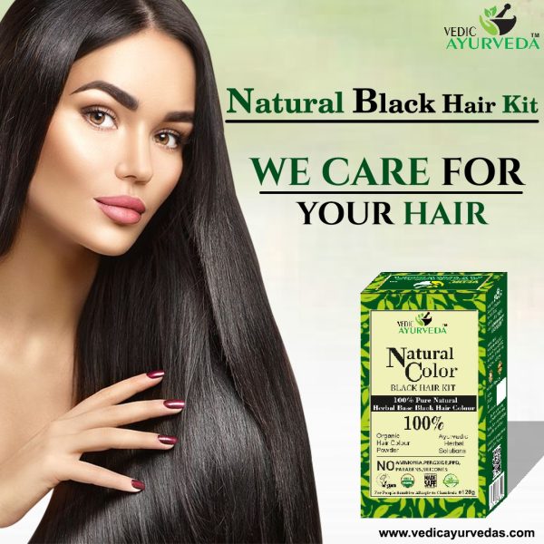 Natural Color Black Hair Kit 100% Pure