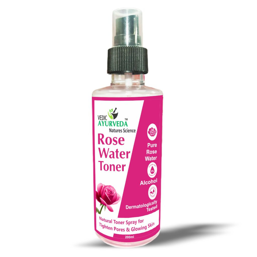 Rose Water Toner Spray For Tighten Pores & Glowing Skin Men & Women
