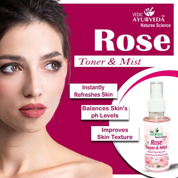 Rose Toner & Mist Steam Distilled Rose Water With Toner Spray Men ...
