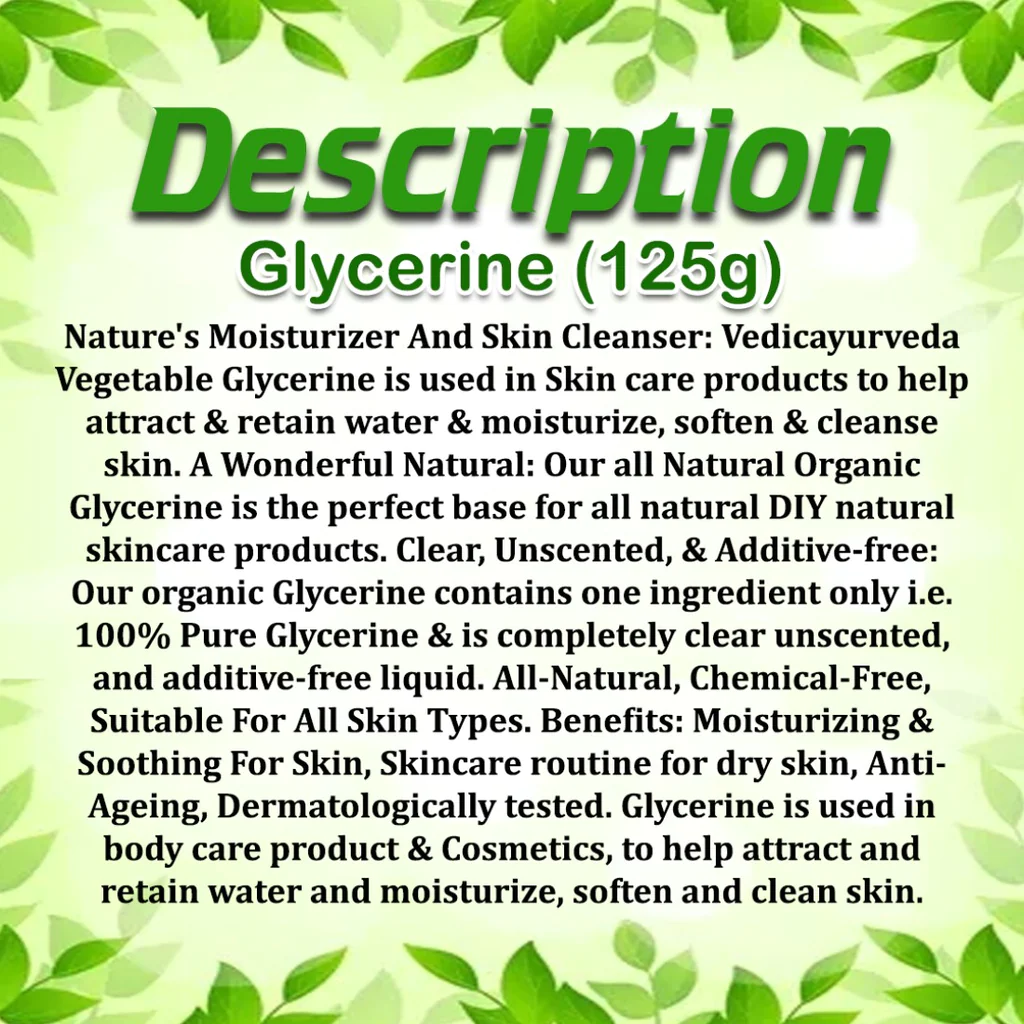 Vegetable Glycerine For Skin