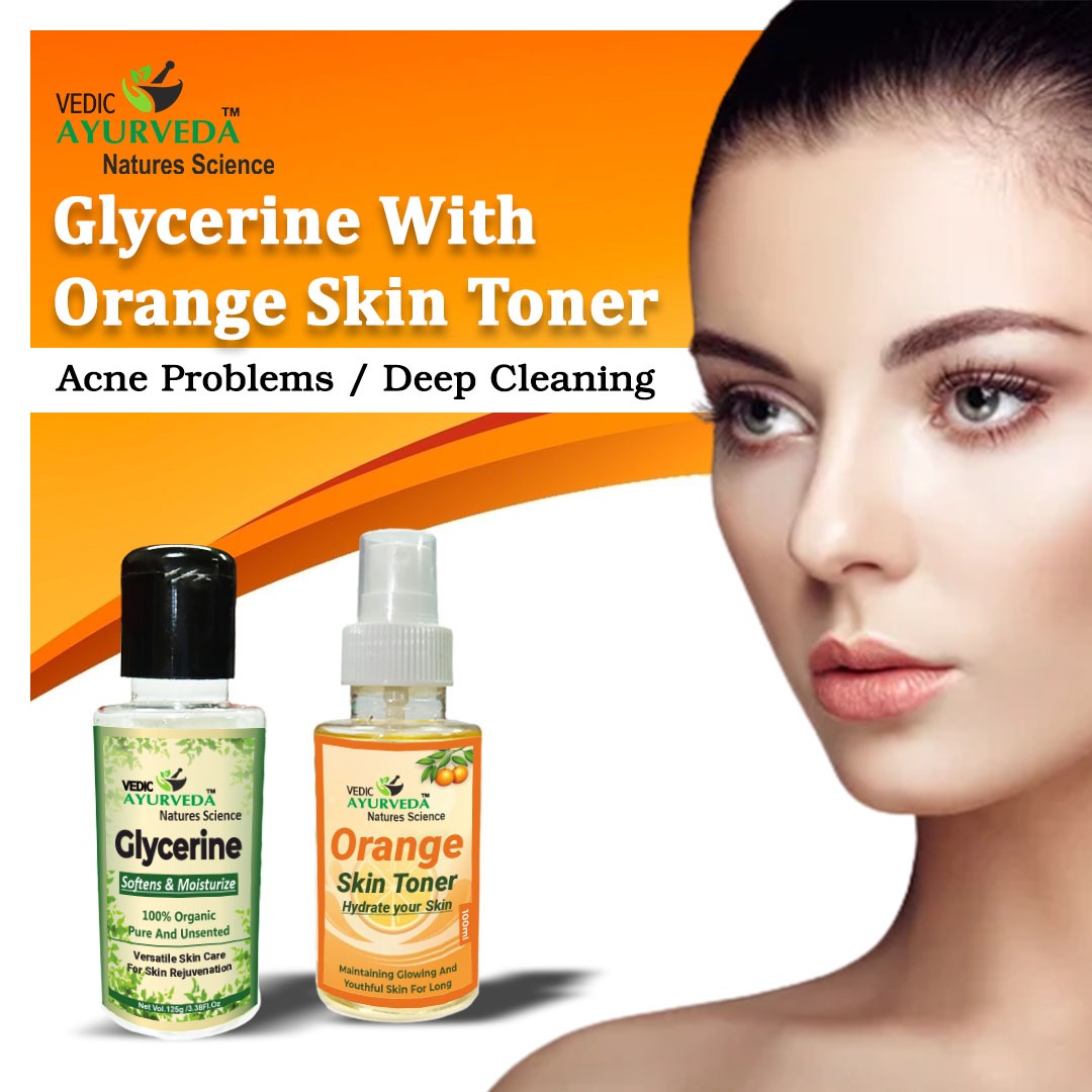 Vegetable Glycerine 125g and Orange Skin Toner 100ml