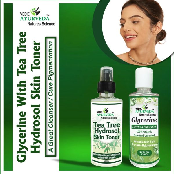 Tea Tree Hydrosol Skin Toner 200ml and Vegetable Glycerine 250g
