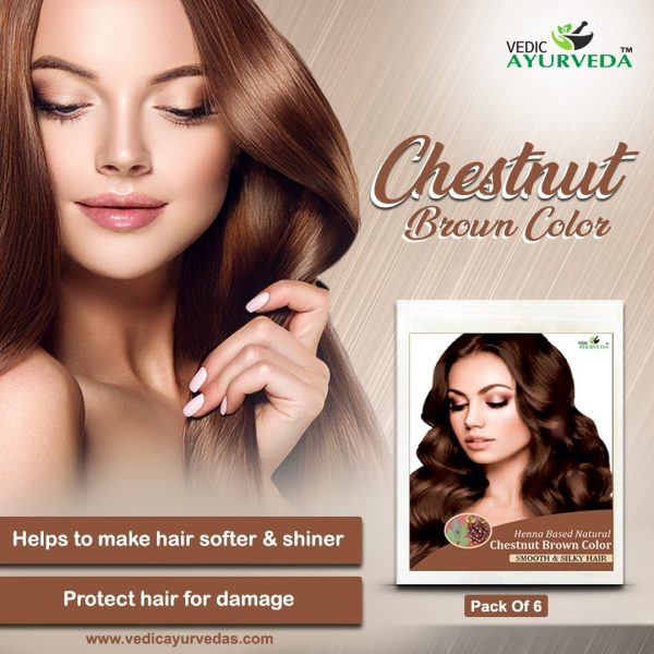 Chestnut Brown Hair Color Sachet (Pack Of 6)