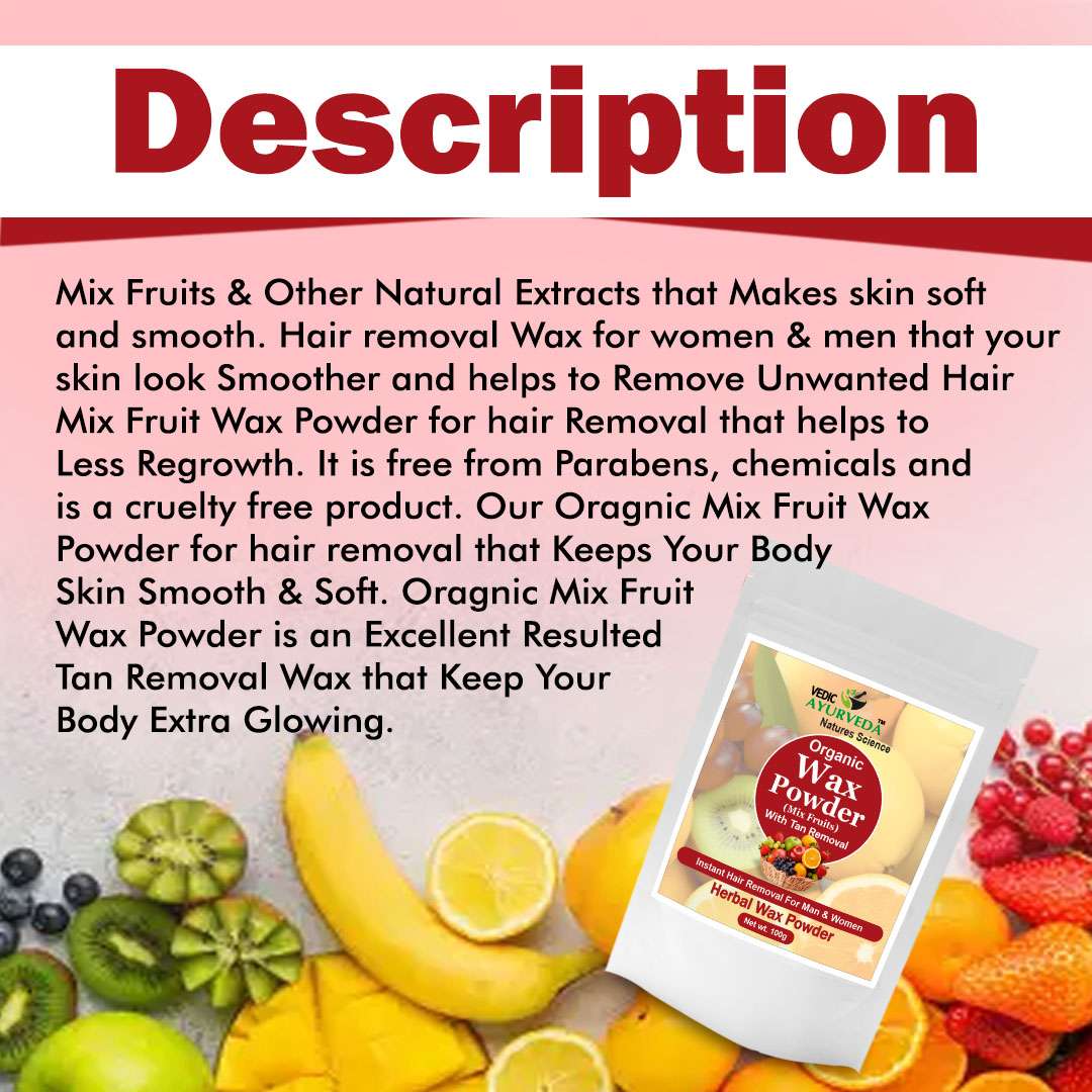 Mix Fruits Herbal Wax Powder for Effortless Hair Removal (100g ) - Image 8