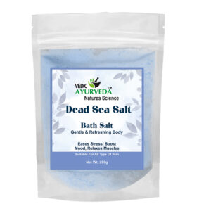 VEDICAYURVEDA Dead Sea Bath Salt 100% Natural Aromatherapy Body | Ideal for Foot Spa, Full Body Soak & Daily Stress Relief | Rejuvenation & Muscle Aches Pain Relief, 200g