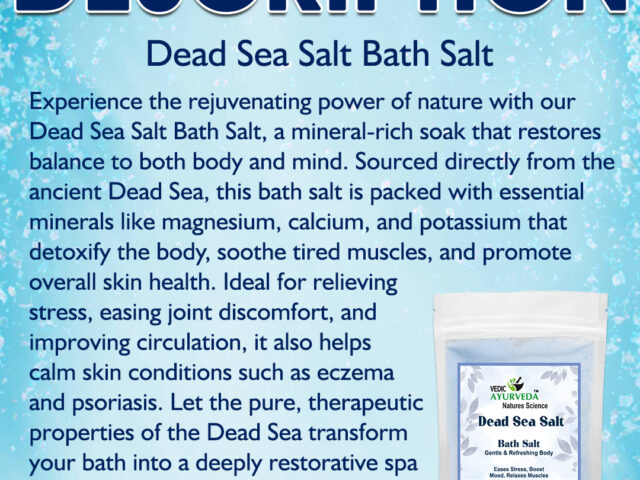 Transform Your Tub into a Temple: Unlocking Wellness with VEDICAYURVEDA Dead Sea Bath Salt
