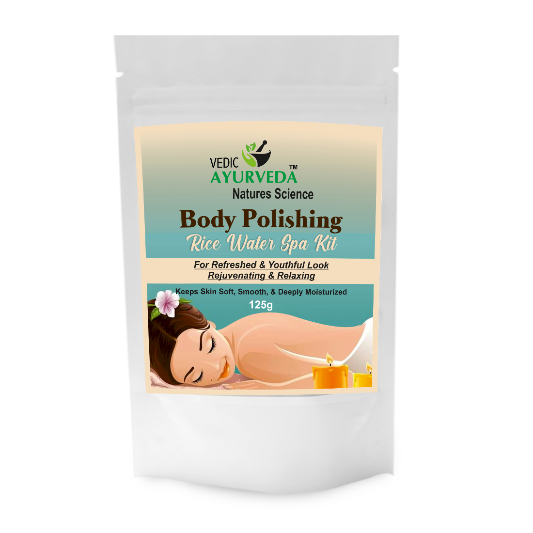 VEDICAYURVEDA's Body Polishing Rice Water Spa Kit, a luxurious 125g treatment