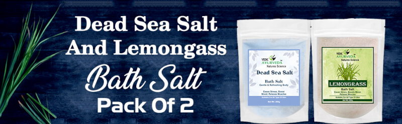 Dead Sea Salt and Lemongrass Bath Salt Combo Pack for Muscle Aches Pain Relief Relaxation and Detox