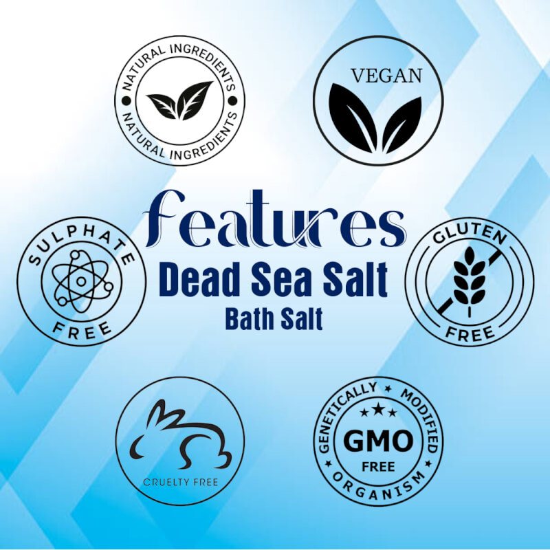 Dead Sea Salt and Lavender Bath Salt Combo Pack for Muscles Aches Pain Relaxation and Detox, 200g Each, 2 Pack - Image 4