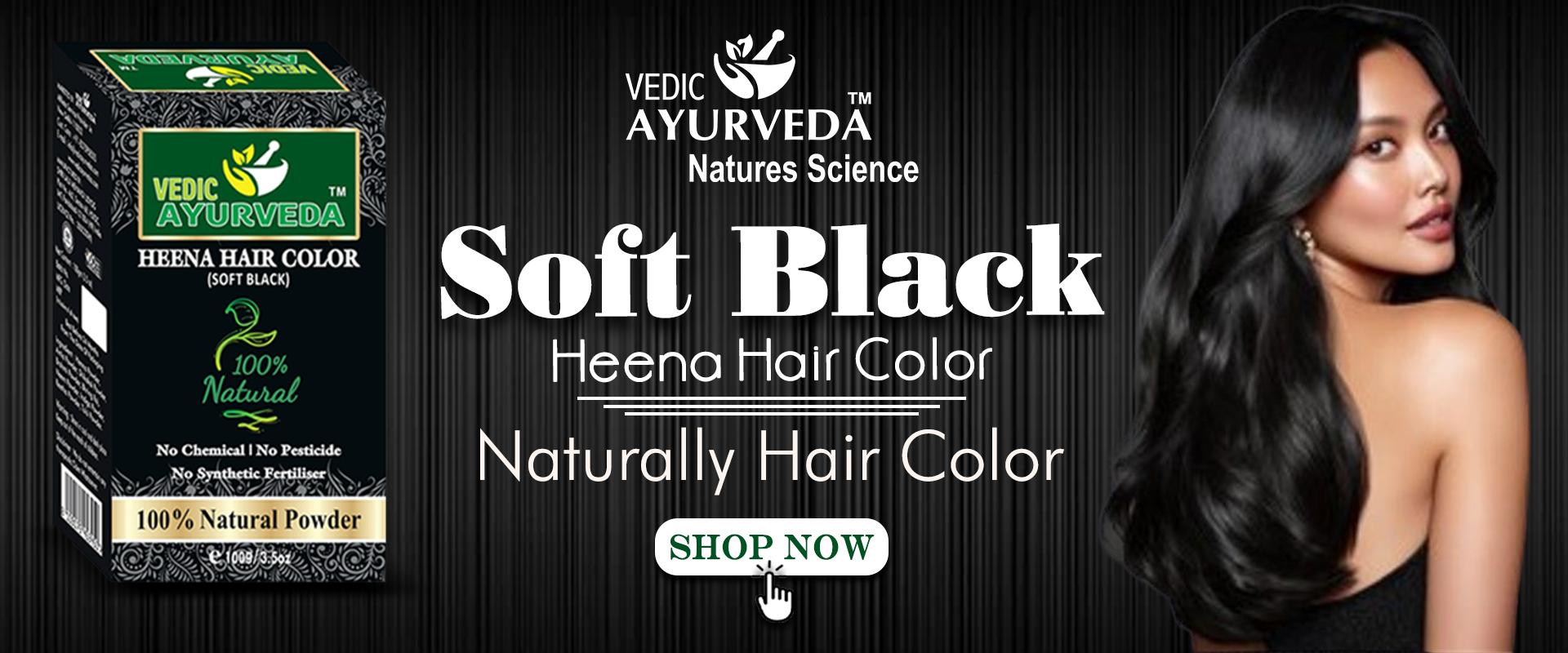 Soft Black Henna Hair Color Natural Herbal Hair Dye Powder
