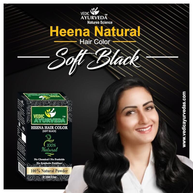 Soft Black Henna Hair Color