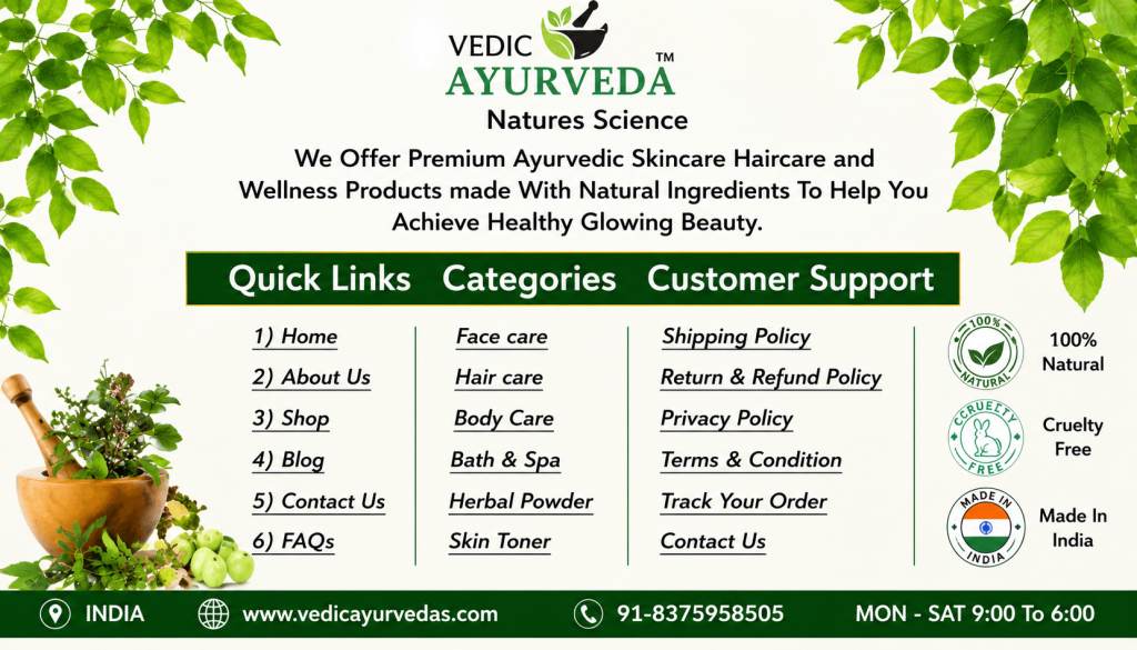 Vedic Ayurveda Herbal Beauty and Personal Care Products Banner