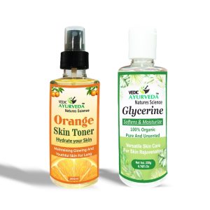 Vedic Ayurveda Glycerine and Tea Tree Hydrosol Combo for Hydrated, Clear and Healthy Skin