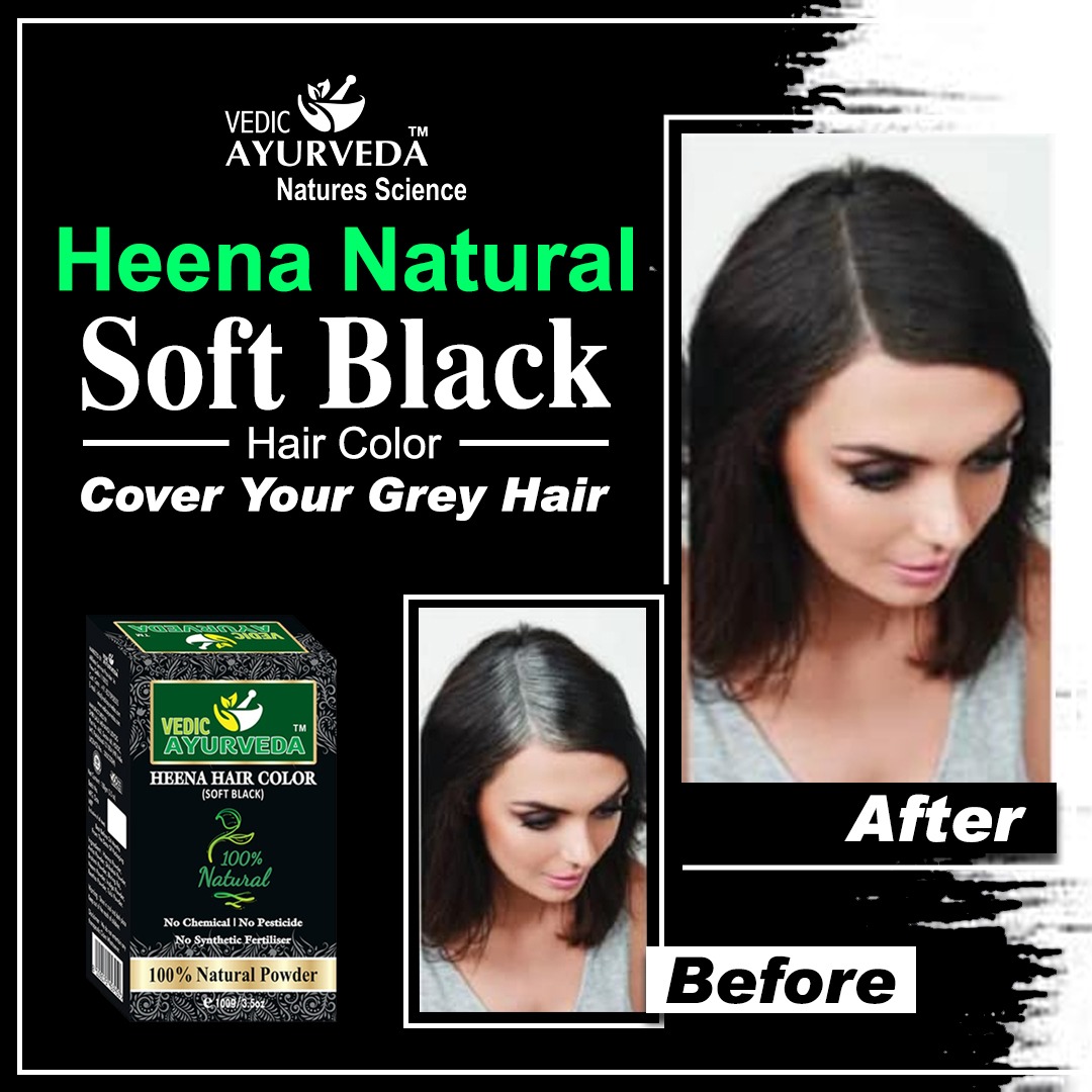 Soft Black Henna Hair Color