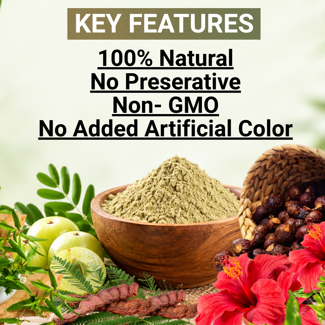 Vedicayurveda Amla, Shikakai, Reetha, Bhringraj, Hibiscus Powder Pack of 5, 250g(50g Each) 5 Amla, Shikakai, Reetha, Bhringraj & Hibiscus powder