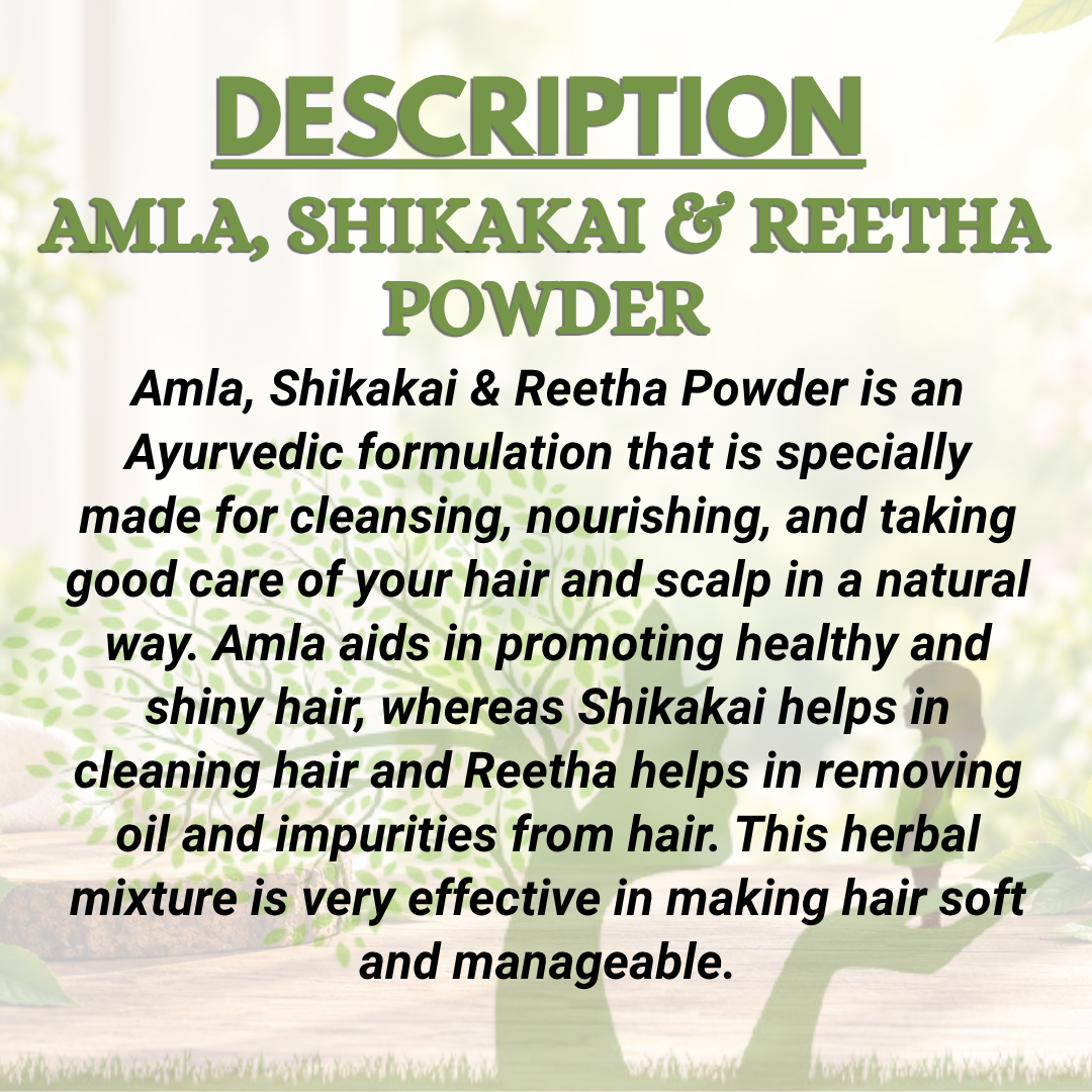 VEDICAYURVEDA Pure Organic Amla, Shikakai & Reetha Powder Combination for Hair Care & Hair Conditioning of Combo Pack of 3 Items (50*3=150gm) 6 VEDICAYURVEDA Pure Organic Amla, Shikakai & Reetha Powder Combination for Hair Care & Hair Conditioning of Combo Pack of 3 Items (50*3=150gm) - Image 6