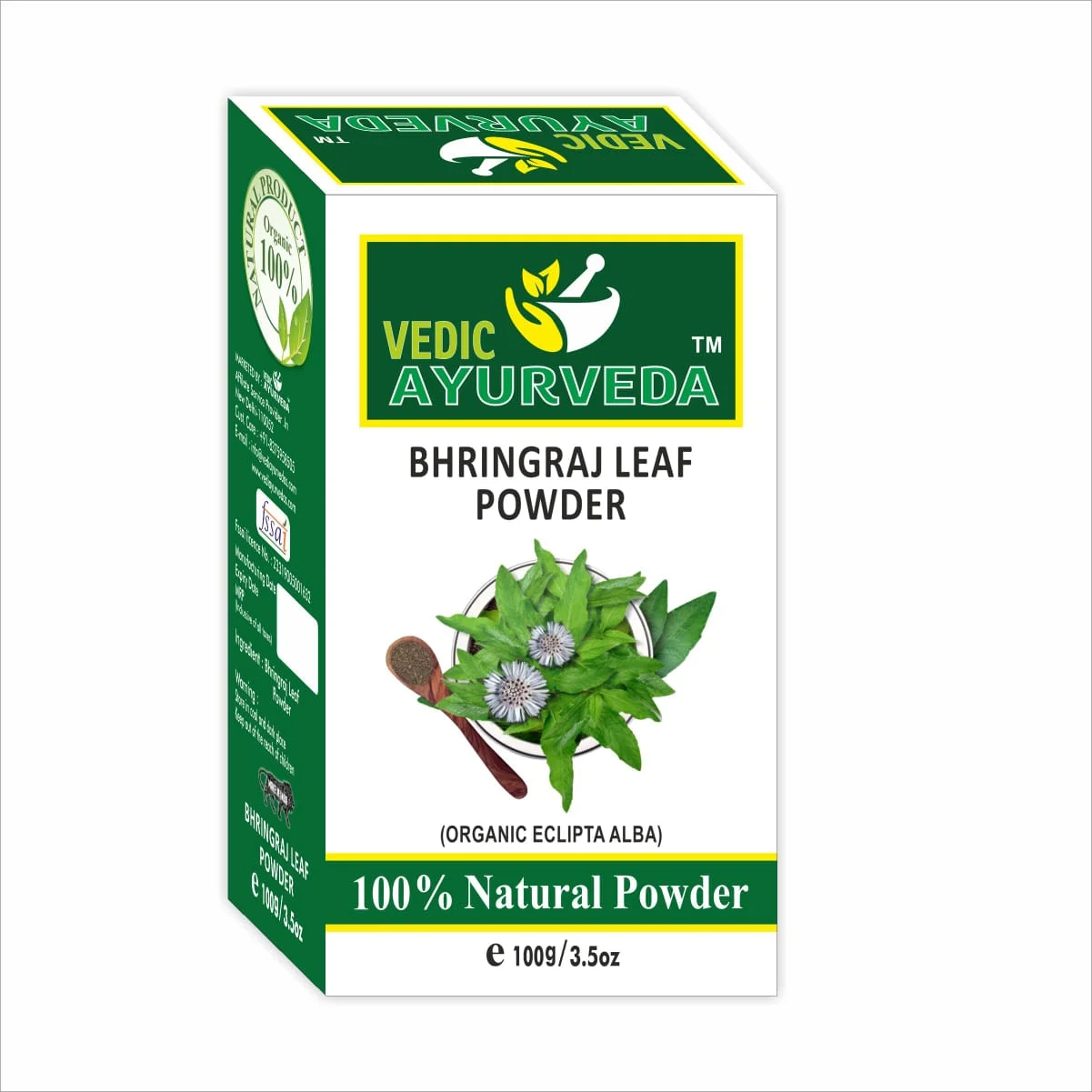Bhringraj Leaf Powder & Neem Leaf Powder for Strong Hair 3 Bhringraj leaf Powder for Hair