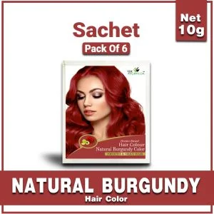 Natural Burgundy Hair Color Sachet (Pack Of 6)