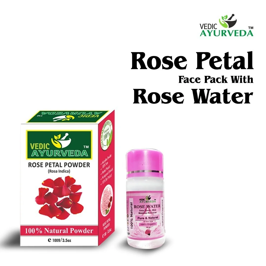 Rose Petal Powder and Rose Water (60ml)