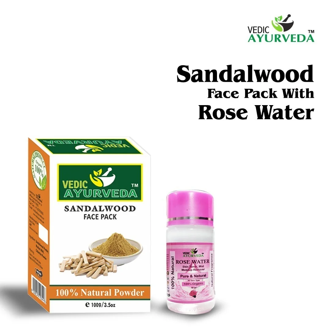 Sandalwood Powder with Rose Water for Skin 100% Natural 1 Sandalwood Powder with Rose Water for Skin