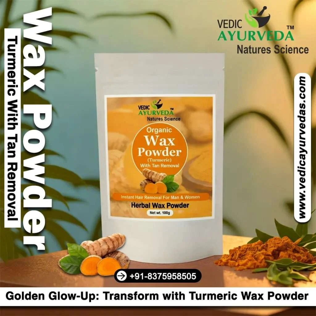 Turmeric Wax Powder for Hair Removal Unlock Radiant Skin 2 Herbal Bikini Wax Powder