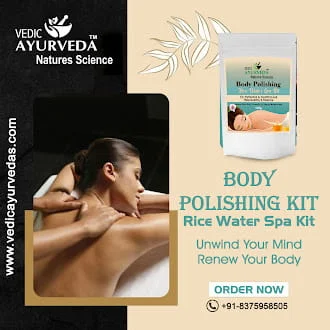 Ultimate Body Polishing Rice Water Spa Kit – Ayurvedic Glow Treatment 125g | Vedic Ayurveda 14 body pixel kit