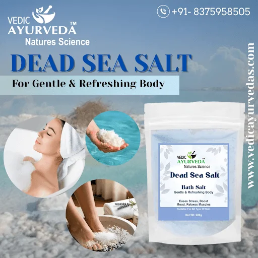 Dead Sea Salt 200 g natural mineral bath salt for relaxation, foot spa, stress relief, and skin rejuvenation.