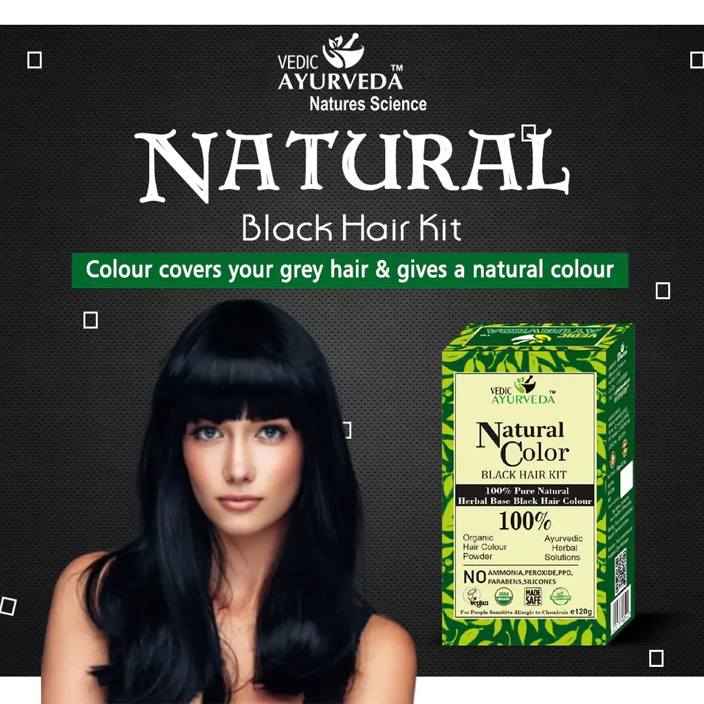 Natural black hair colour for grey hair