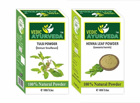 Henna Tulsi Hair Colour: Natural Herbal Hair Colour for Grey Hair (2026 Guide) 2 Henna Leaf Powder and Tulsi Hair Colour